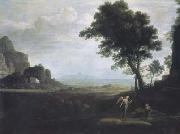 Claude Lorrain Landscape with Hagar and Ishmael in the Desert (mk17) oil on canvas